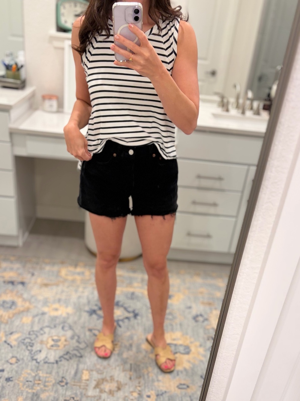 Evereve B&W Tank Top